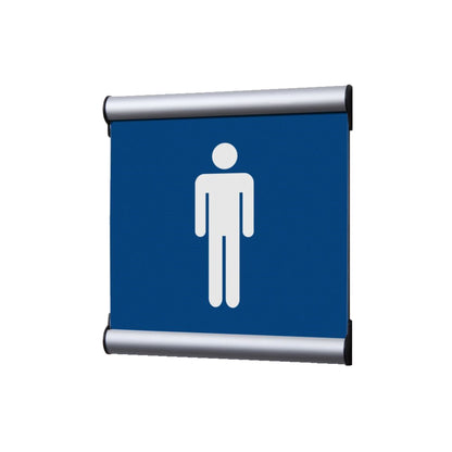 Showdown® Displays Piktogramm Türschild 15,5 x 15,5 Aluminium blau Männer