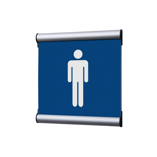 Showdown® Displays Piktogramm Türschild 15,5 x 15,5 Aluminium blau Männer