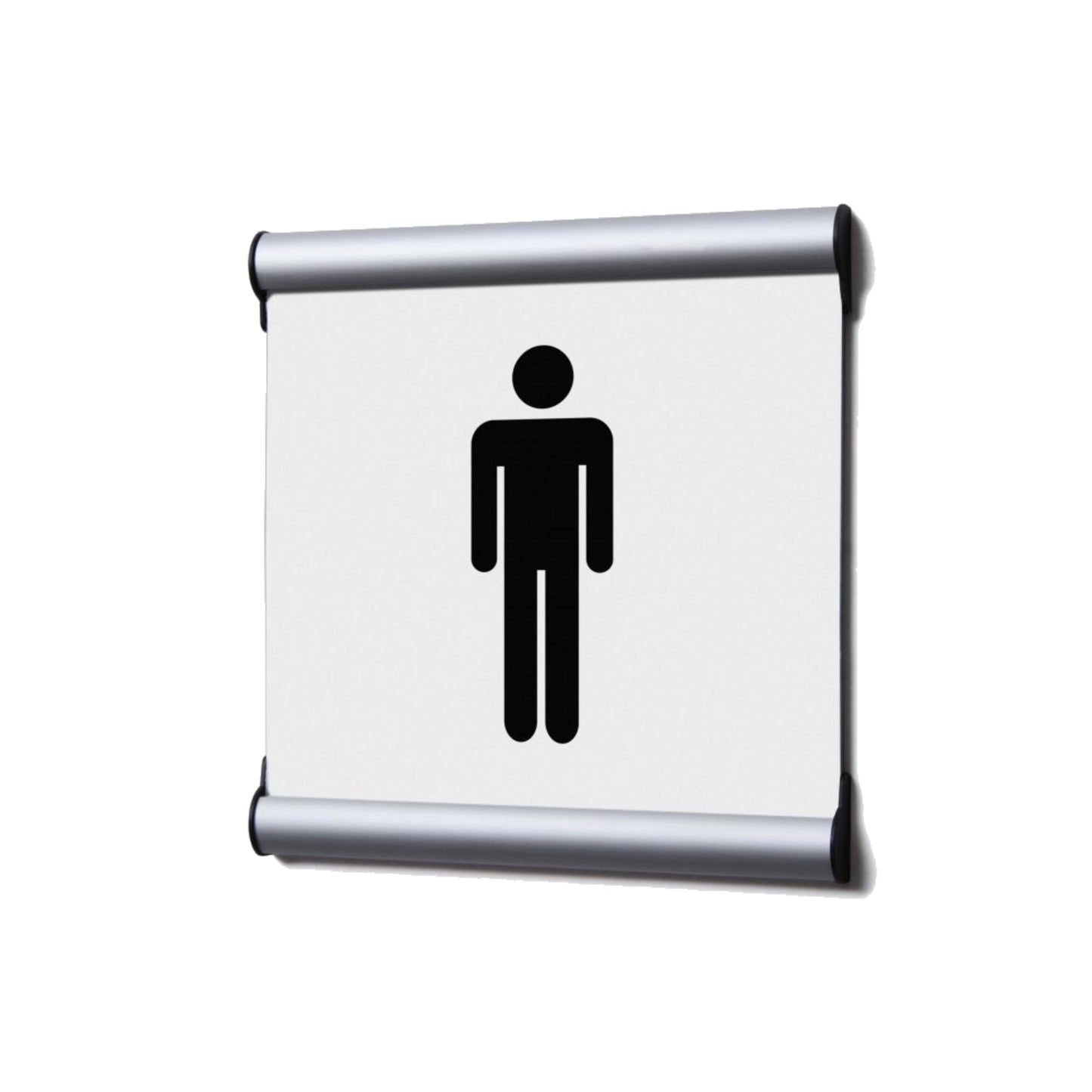 Showdown® Displays Piktogramm Türschild 15,5 x 15,5 Aluminium weiß Männer