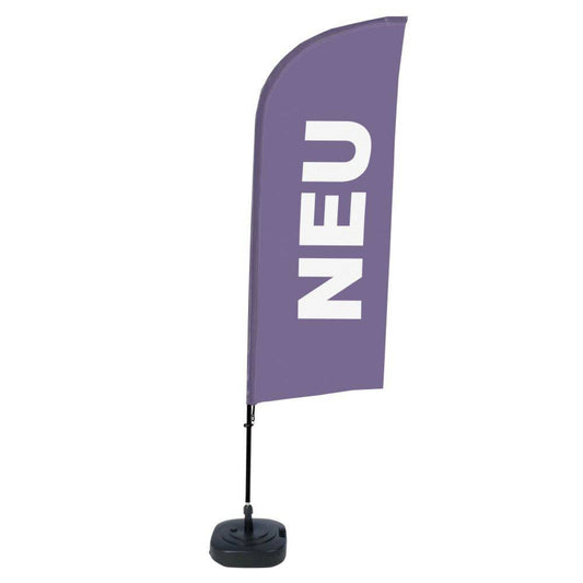 Showdown® Displays Werbesegel 110,5 x 330 x 48 cm (B x H x T) mit Aufdruck 100 % Polyester violett