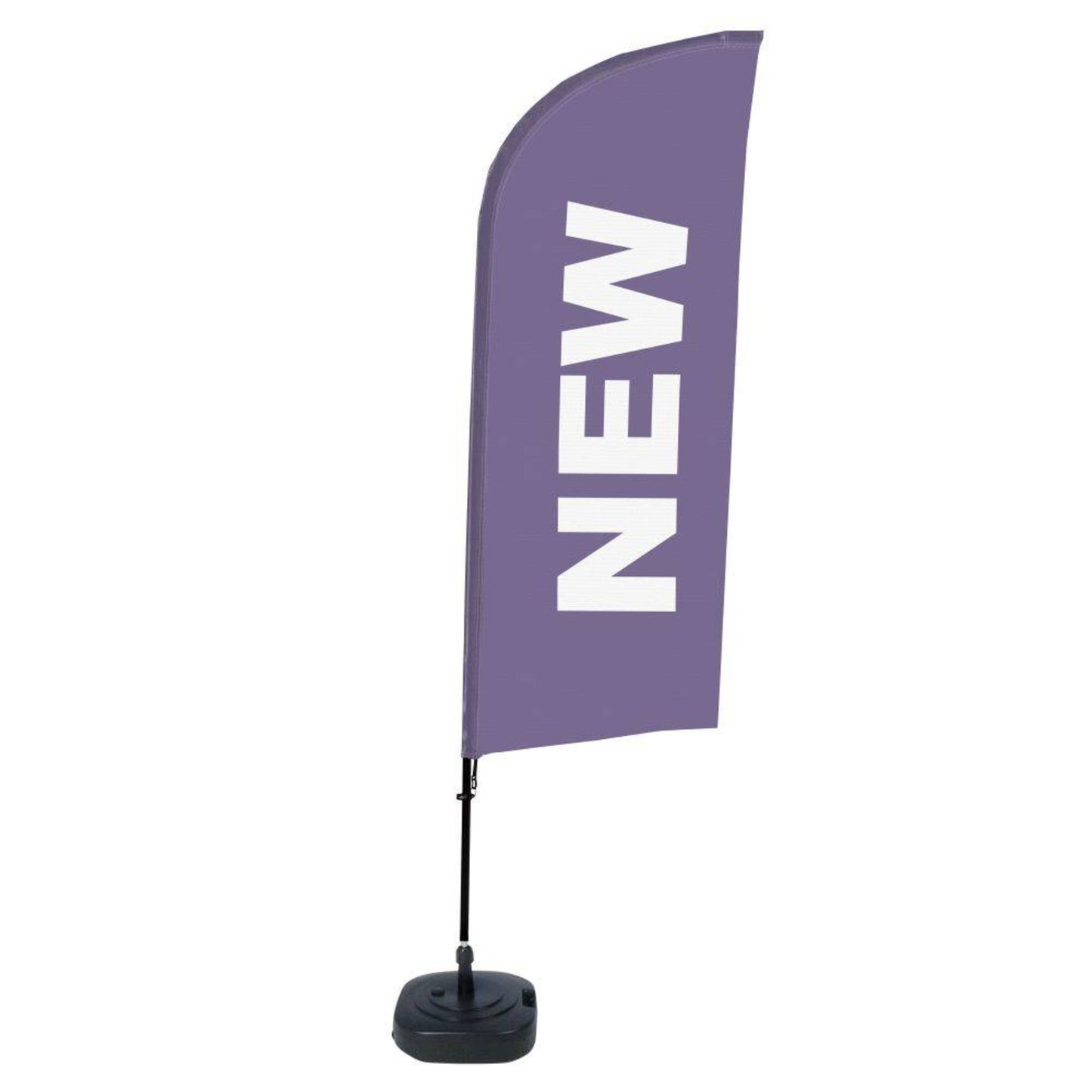 Showdown® Displays Werbesegel 110,5 x 330 x 48 cm (B x H x T) mit Aufdruck 100 % Polyester violett