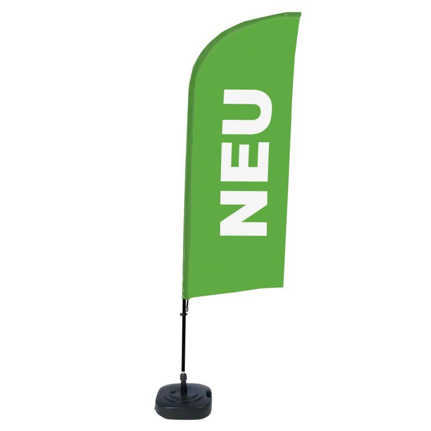 Showdown® Displays Werbesegel 110,5 x 330 x 48 cm (B x H x T) mit Aufdruck 100 % Polyester grün