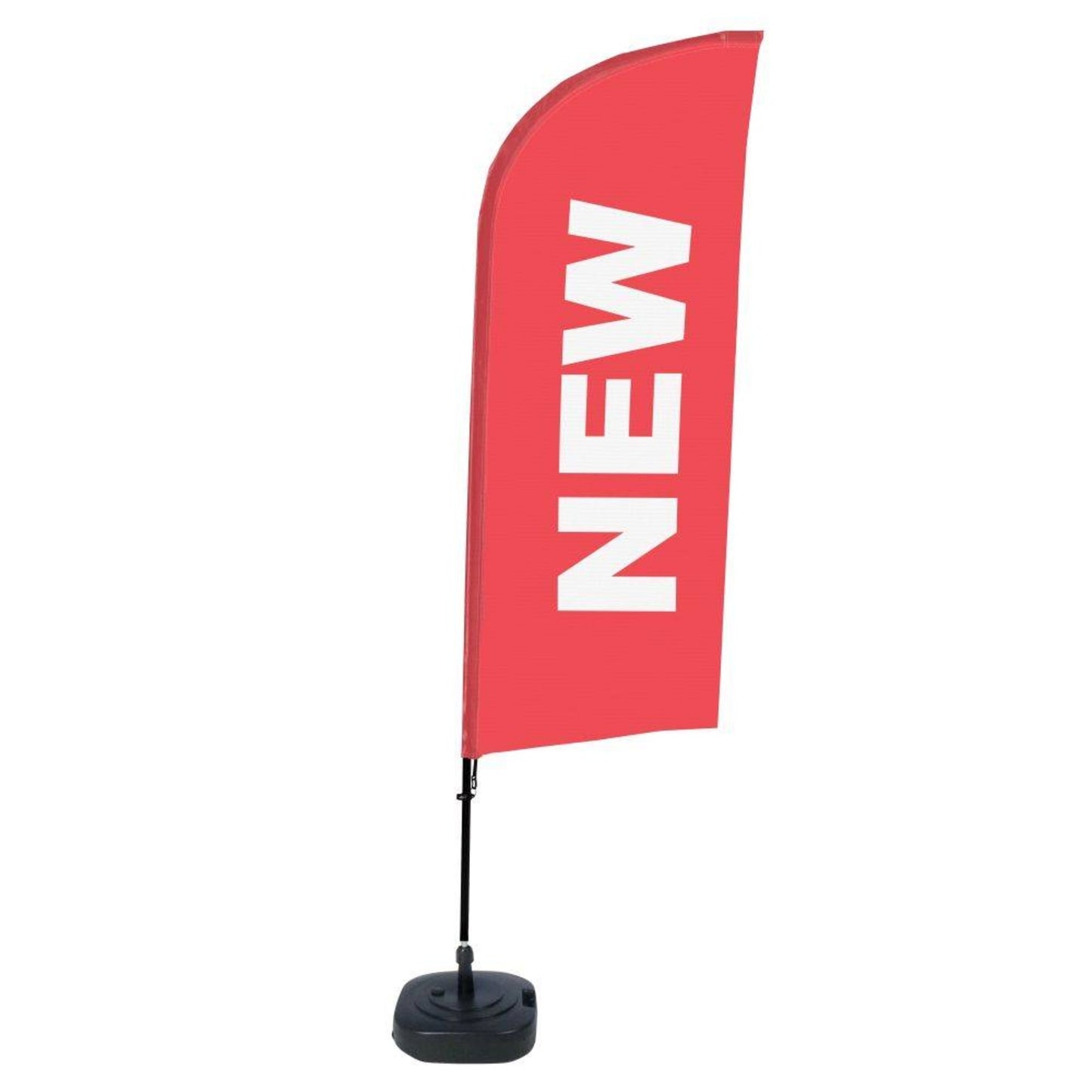 Showdown® Displays Werbesegel 110,5 x 330 x 48 cm (B x H x T) mit Aufdruck 100 % Polyester rot