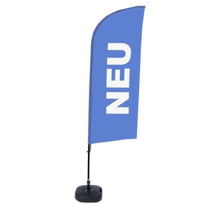 Showdown® Displays Werbesegel 110,5 x 330 x 48 cm (B x H x T) mit Aufdruck 100 % Polyester blau