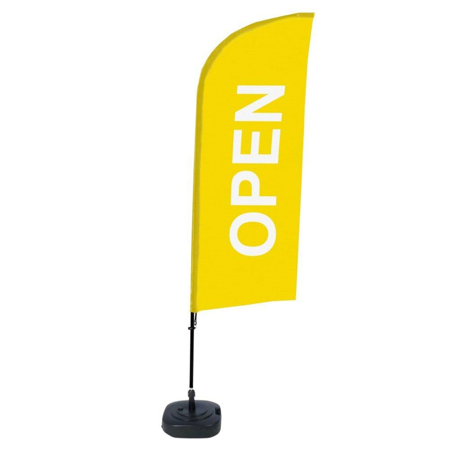 Showdown® Displays Werbesegel 110,5 x 330 x 48 cm (B x H x T) mit Aufdruck 100 % Polyester gelb