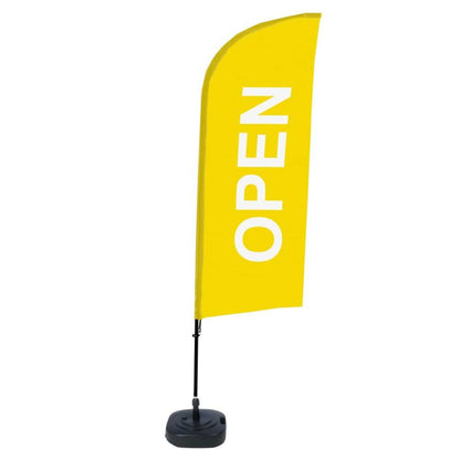 Showdown® Displays Werbesegel 110,5 x 330 x 48 cm (B x H x T) mit Aufdruck 100 % Polyester gelb