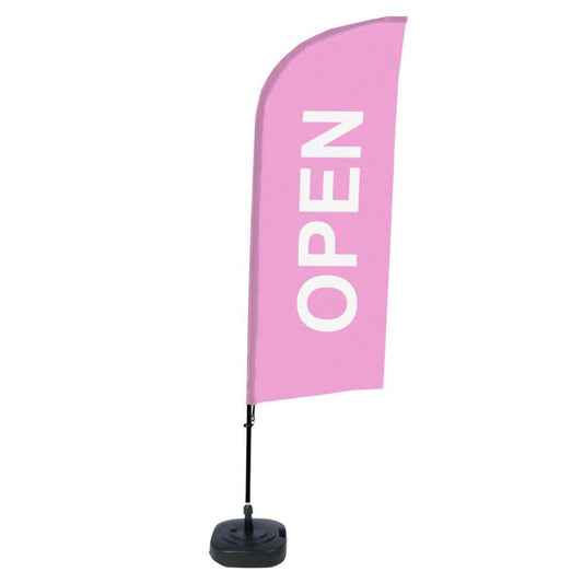 Showdown® Displays Werbesegel 110,5 x 330 x 48 cm (B x H x T) mit Aufdruck 100 % Polyester rosa