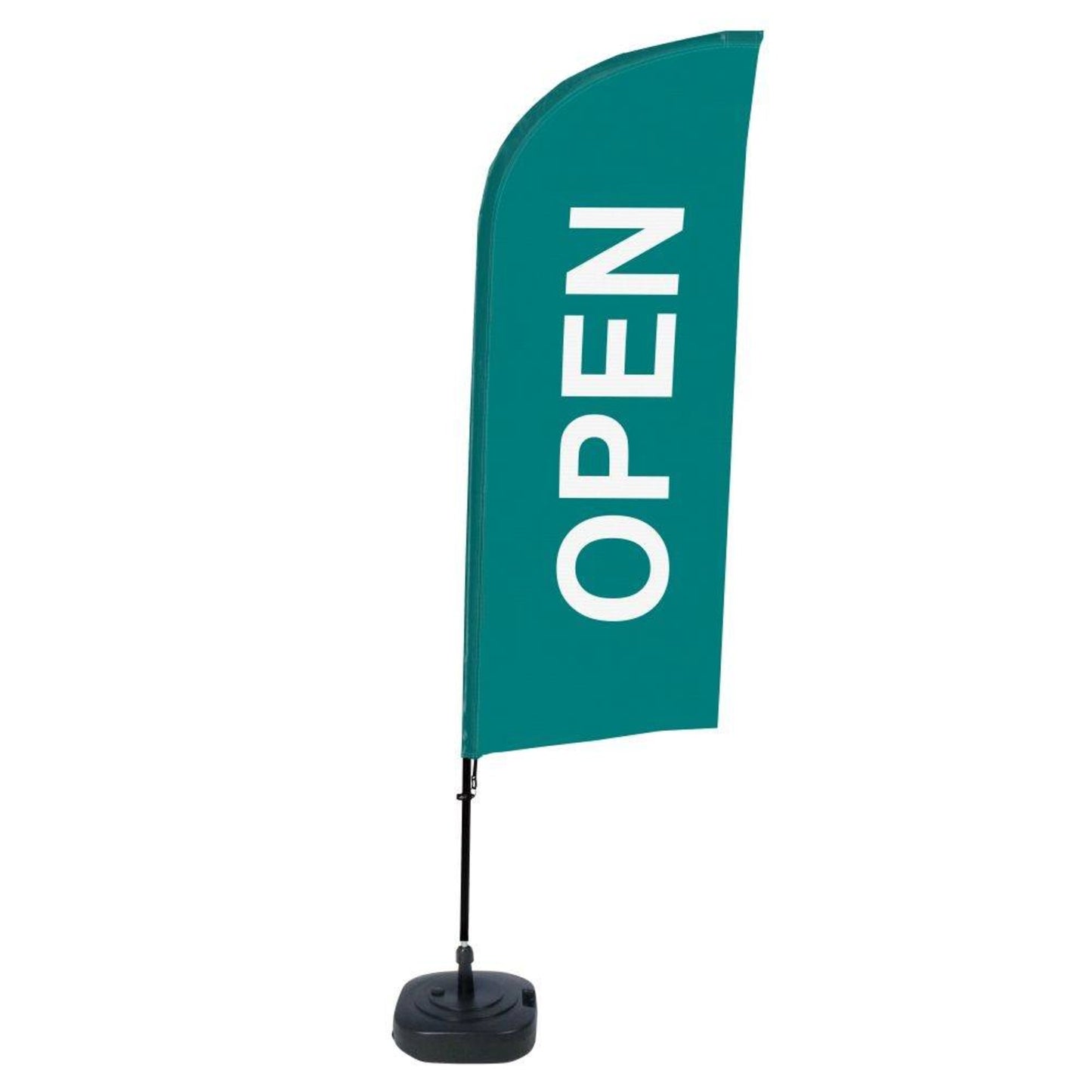 Showdown® Displays Werbesegel 110,5 x 330 x 48 cm (B x H x T) mit Aufdruck 100 % Polyester grün