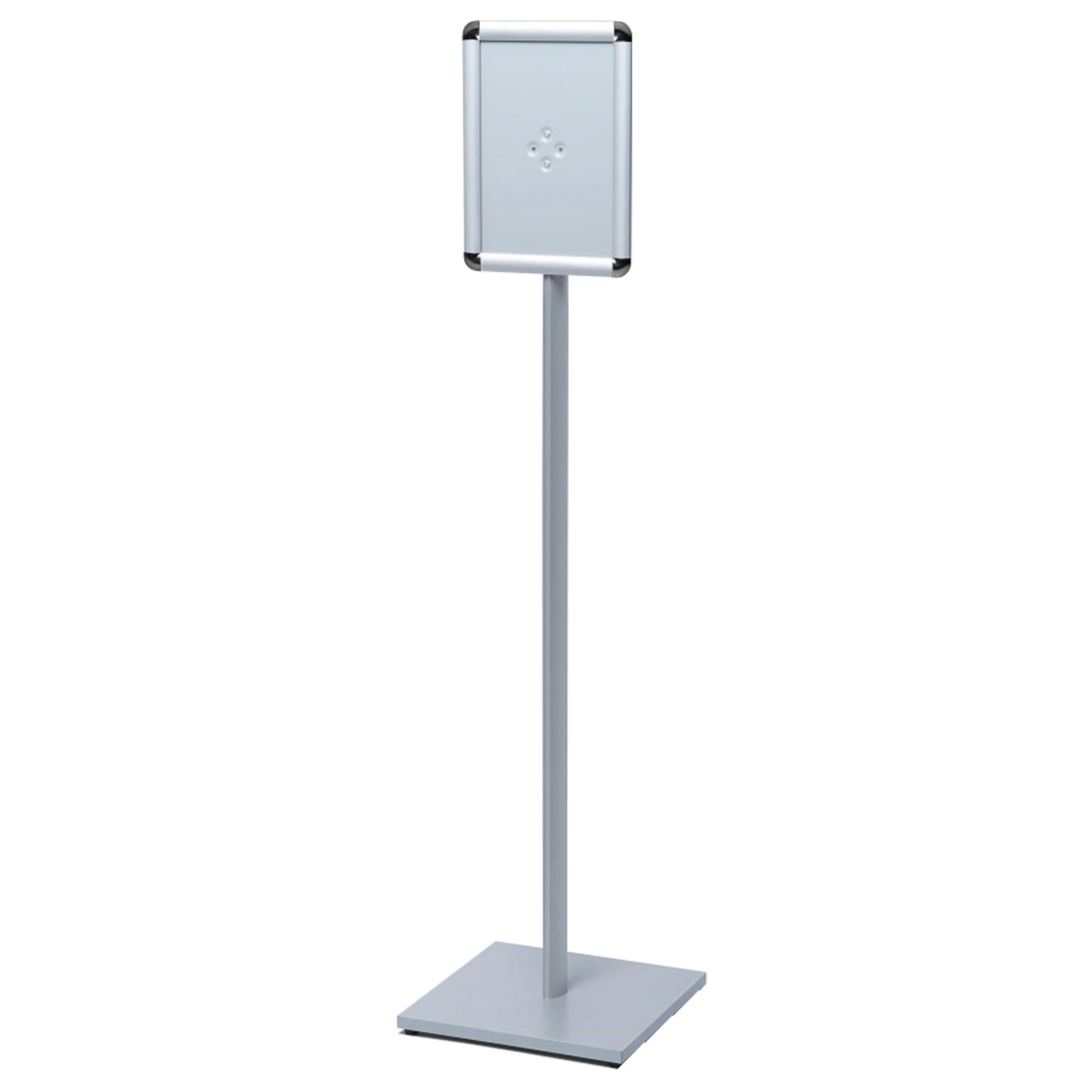 Showdown® Displays Infodisplay Design Standard 33 x 140,4 x 33 cm (B x H x T) DIN A4 silber