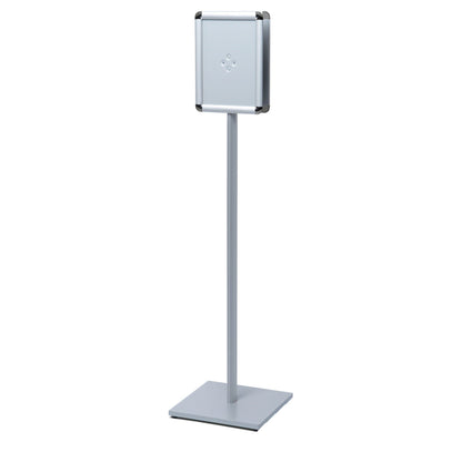 Showdown® Displays Infodisplay Design Standard 33 x 140,4 x 33 cm (B x H x T) DIN A4 silber