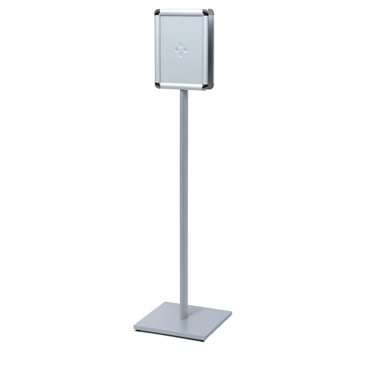 Showdown® Displays Infodisplay Design Standard 33 x 140,4 x 33 cm (B x H x T) DIN A4 silber
