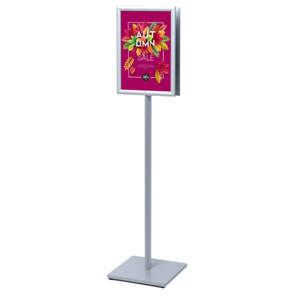 Showdown® Displays Infodisplay Design Standard 33 x 146,5 x 33 cm (B x H x T) DIN A3 silber