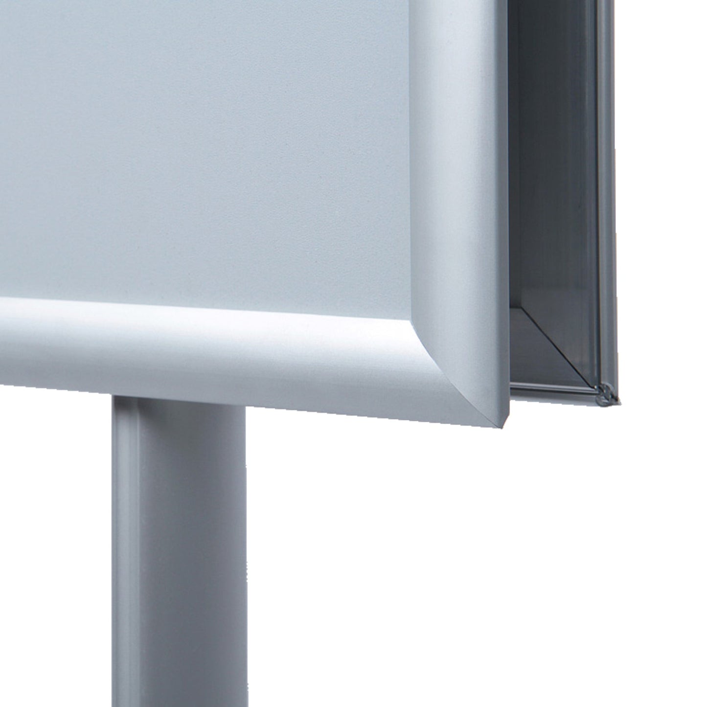 Showdown® Displays Infodisplay Design Standard 33 x 140,4 x 33 cm (B x H x T) DIN A4 silber