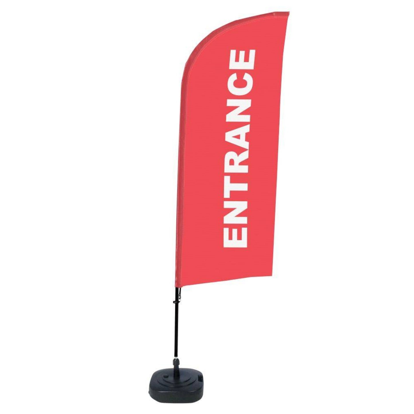 Showdown® Displays Werbesegel 110,5 x 330 x 48 cm (B x H x T) mit Aufdruck 100 % Polyester rot
