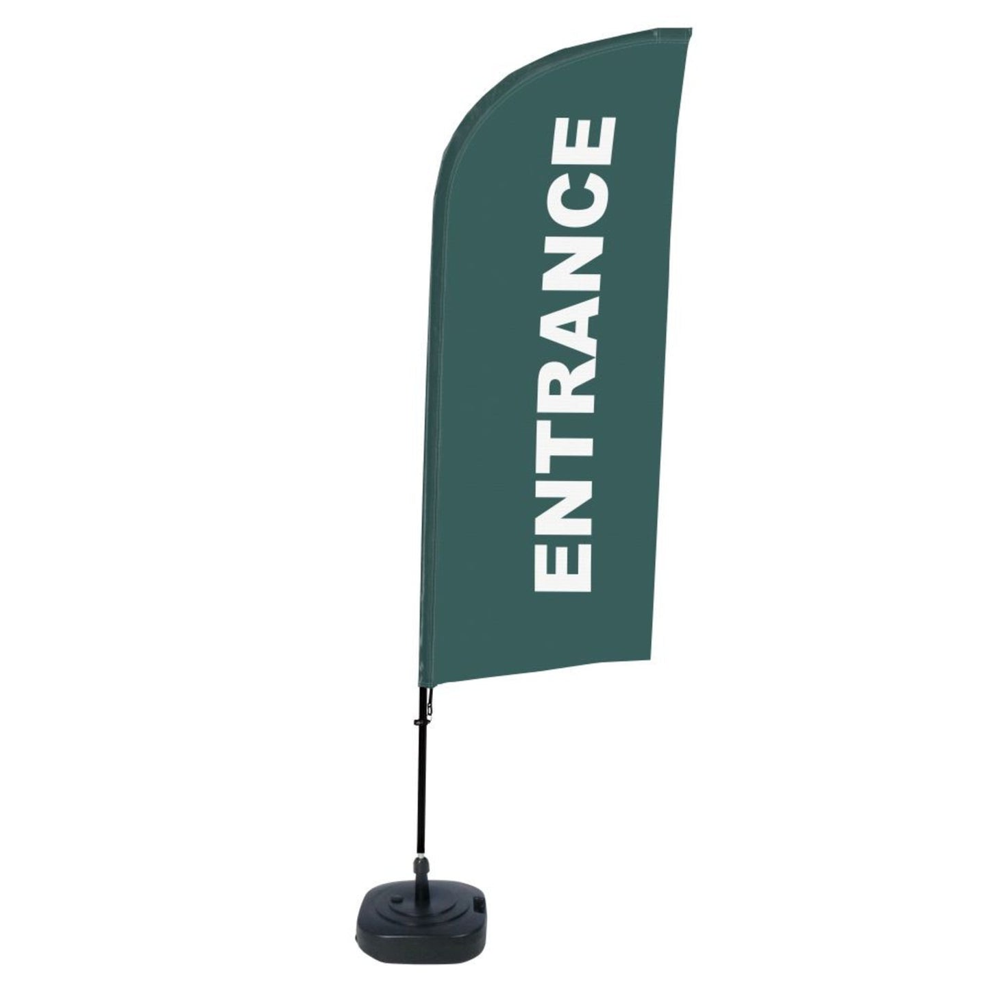 Showdown® Displays Werbesegel 110,5 x 330 x 48 cm (B x H x T) mit Aufdruck 100 % Polyester grau