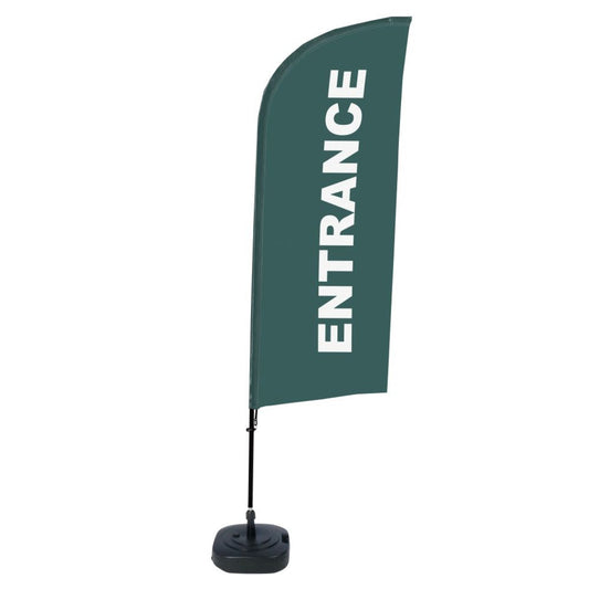 Showdown® Displays Werbesegel 110,5 x 330 x 48 cm (B x H x T) mit Aufdruck 100 % Polyester grau