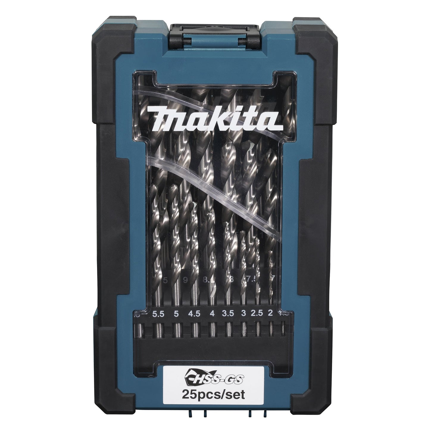 Makita® Bohrersatz HSS-GS 25 Teile 1/1,5/ 2/2,5/3/3,5/4/4,5/5/5,5/6/6,5/7/7,5/8/8,5/9/9,5/10/11,5/12/12,5/13mm