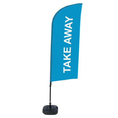 Showdown® Displays Werbesegel 110,5 x 330 x 48 cm (B x H x T) mit Aufdruck 100 % Polyester blaz