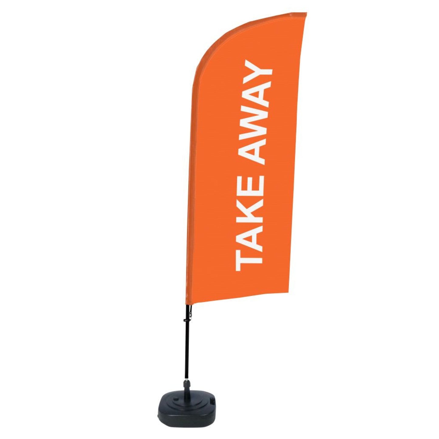 Showdown® Displays Werbesegel 110,5 x 330 x 48 cm (B x H x T) mit Aufdruck 100 % Polyester orange