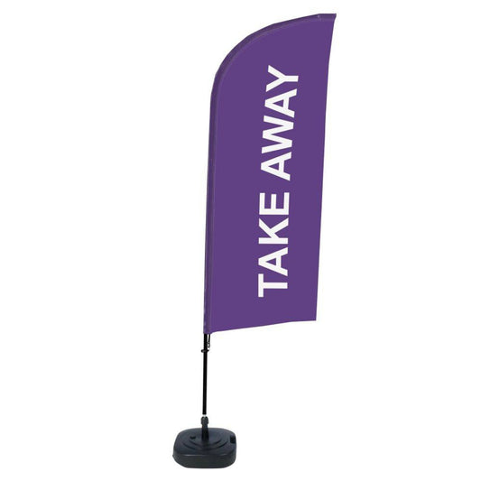 Showdown® Displays Werbesegel 110,5 x 330 x 48 cm (B x H x T) mit Aufdruck 100 % Polyester violett