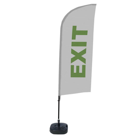 Showdown® Displays Werbesegel 110,5 x 330 x 48 cm (B x H x T) mit Aufdruck 100 % Polyester grau