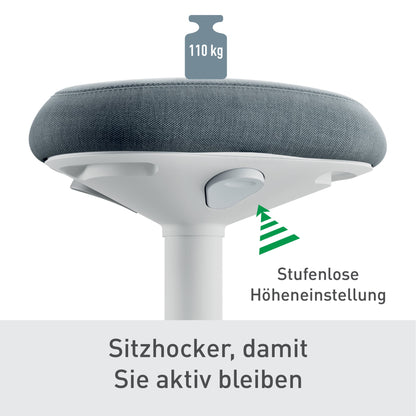 Leitz Sitzhocker Ergo Active Komfortsitz Farbe der Sitzfläche: dunkelgrau