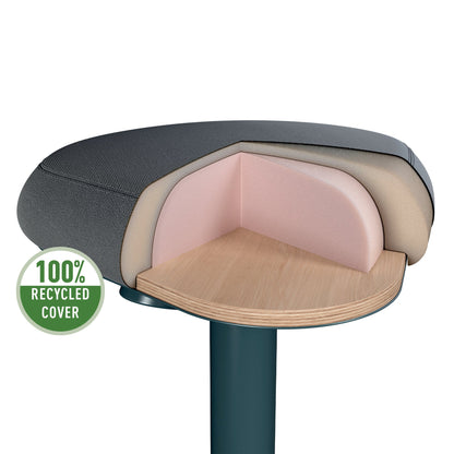 Leitz Sitzhocker Ergo Active Komfortsitz Farbe der Sitzfläche: dunkelgrau