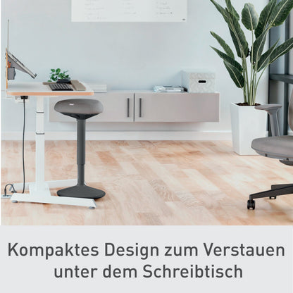Leitz Sitz-Steh-Hocker Ergo Active 38cm 100 % Post-Consumer-Recycling-Material dunkelgrau