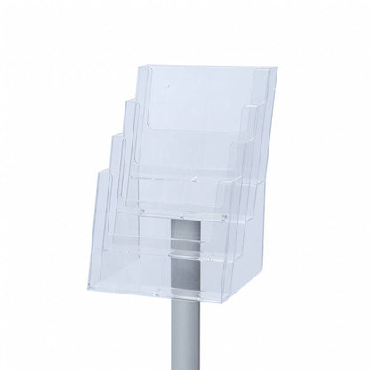Showdown® Displays Prospektständer 33 x 111,5 x 33 cm (B x H x T) transparent 4 Fächer