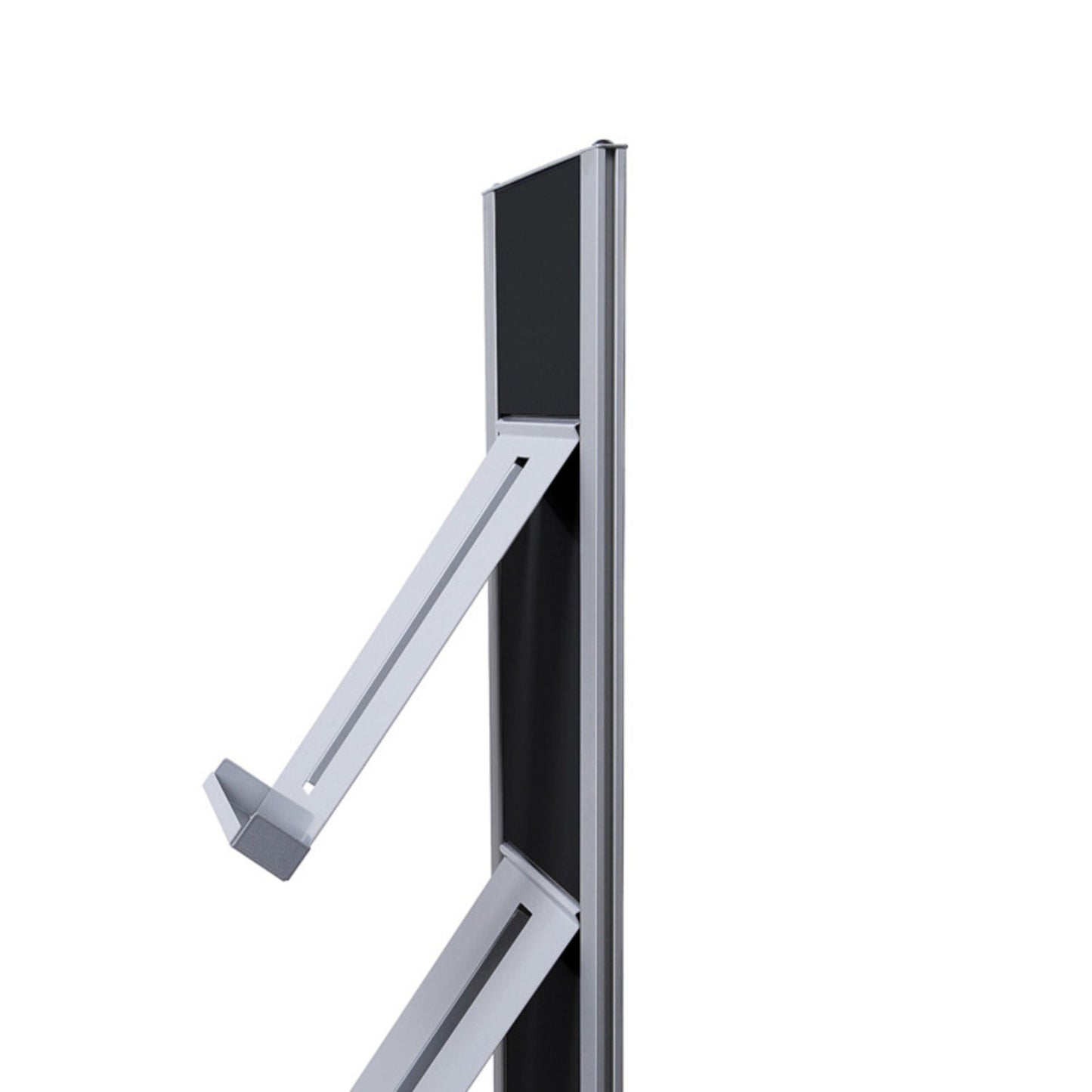 Showdown® Displays Prospektständer Design 37 x 167,4 x 37 cm (B x H x T) schwarz/alu 4 Fächer