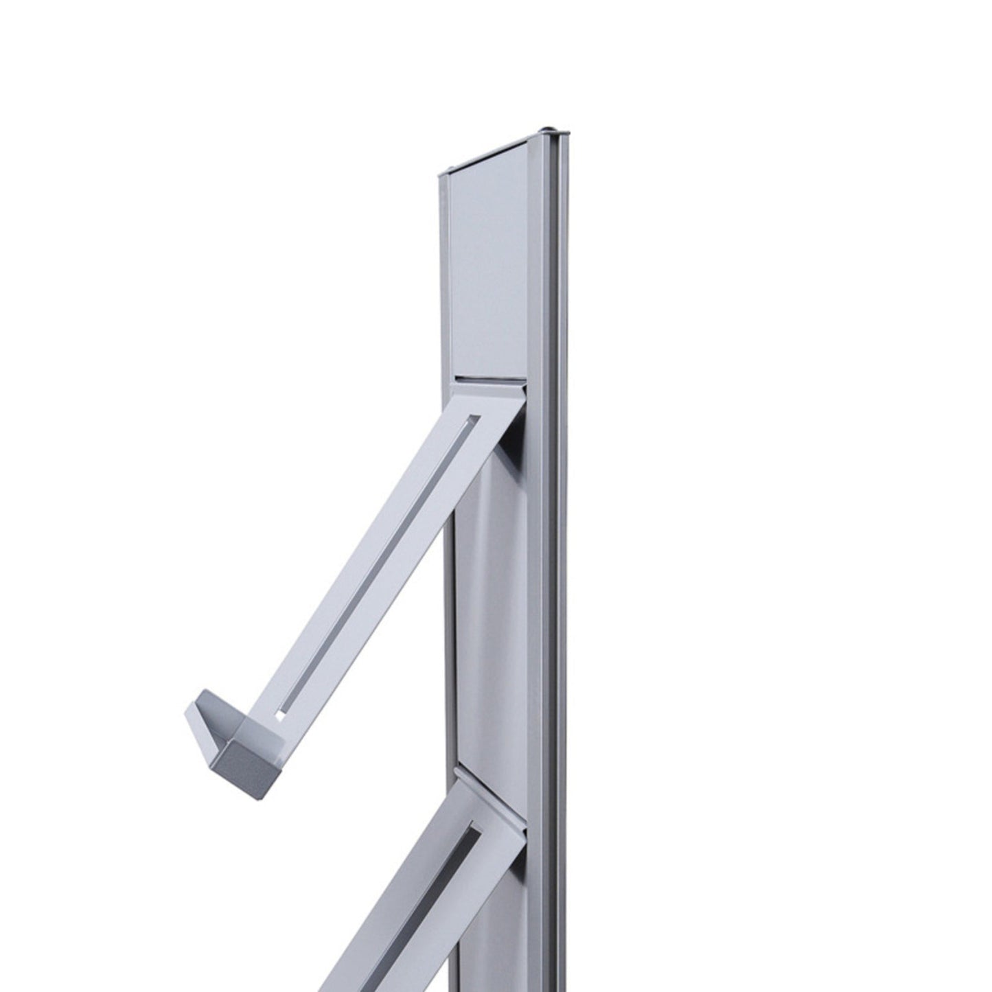 Showdown® Displays Prospektständer Design 37 x 166,5 x 41,7 cm (B x H x T) silber/alu 4 Fächer