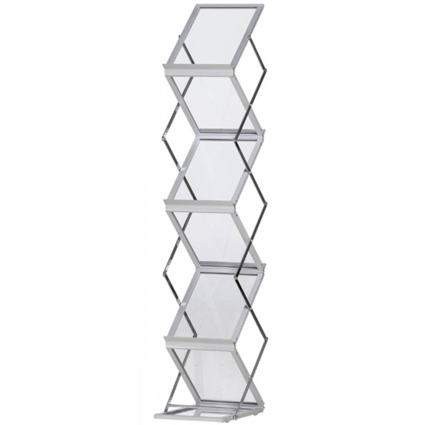 Showdown® Displays Prospektständer Zick-Zack 28 x 143 x 35 cm (B x H x T) transparent 6 Fächer