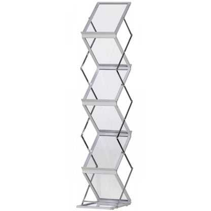 Showdown® Displays Prospektständer Zick-Zack 28 x 143 x 35 cm (B x H x T) transparent 6 Fächer