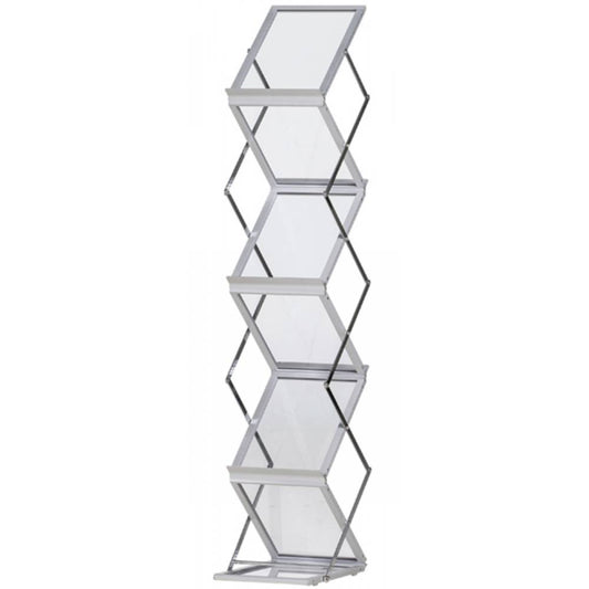 Showdown® Displays Prospektständer Zick-Zack 28 x 143 x 35 cm (B x H x T) transparent 6 Fächer