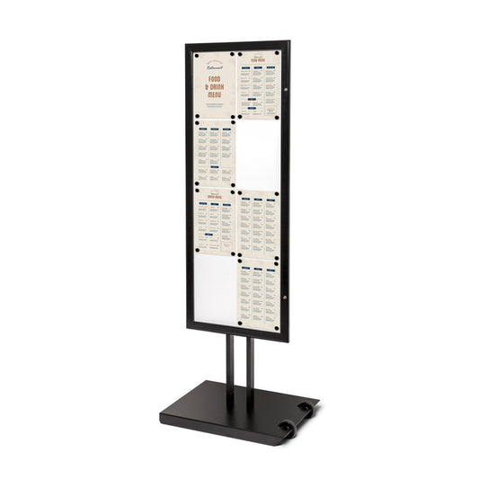 Showdown® Displays Schaukasten Outdoor Außenbereich 59,8 x 166 x 44,8 cm (B x H x T) 8 x DIN A4 mit Schloss Metall schwarz