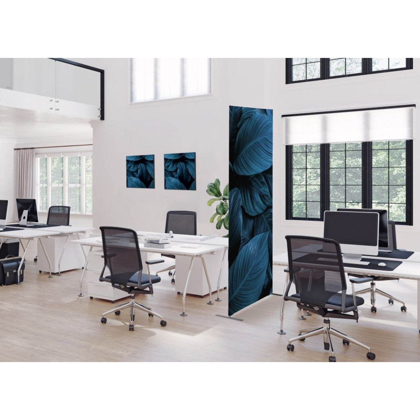 Showdown® Displays Dekobild Botanische Blätter 40 x 40 cm (B x H) Holz
