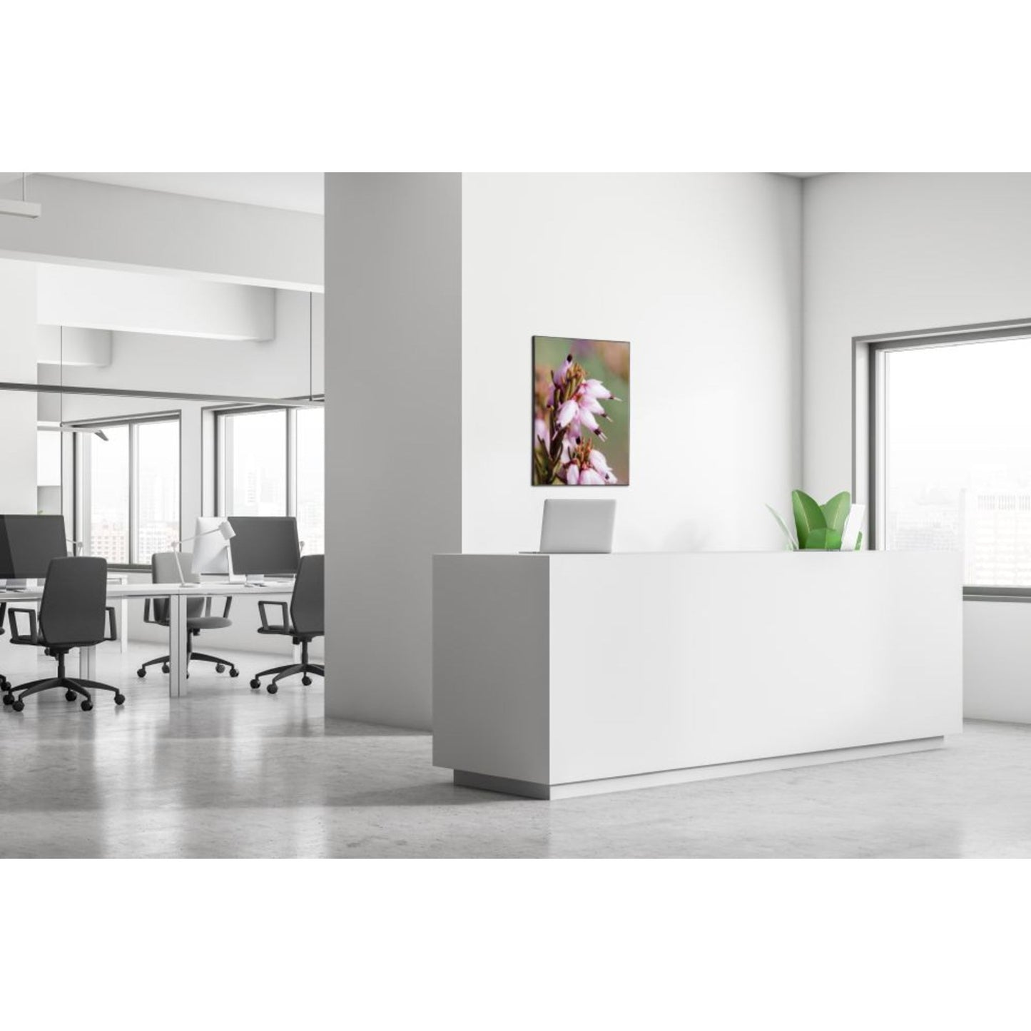 Showdown® Displays Dekobild Pinke Blume Erica 84,1 x 59,4 cm (B x H) Holz