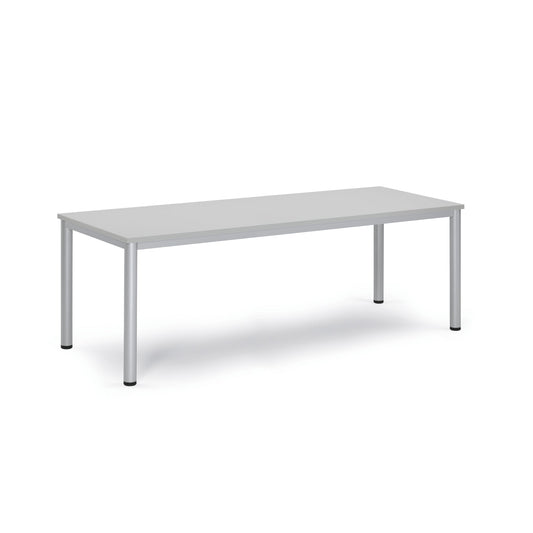 Konferenztisch BASE-MODUL Q 2.000 x 720 x 800 mm (B x H x T) 3-Schicht-Spanplatte, melaminharzbeschichtet Farbe der Tischplatte: lichtgrau