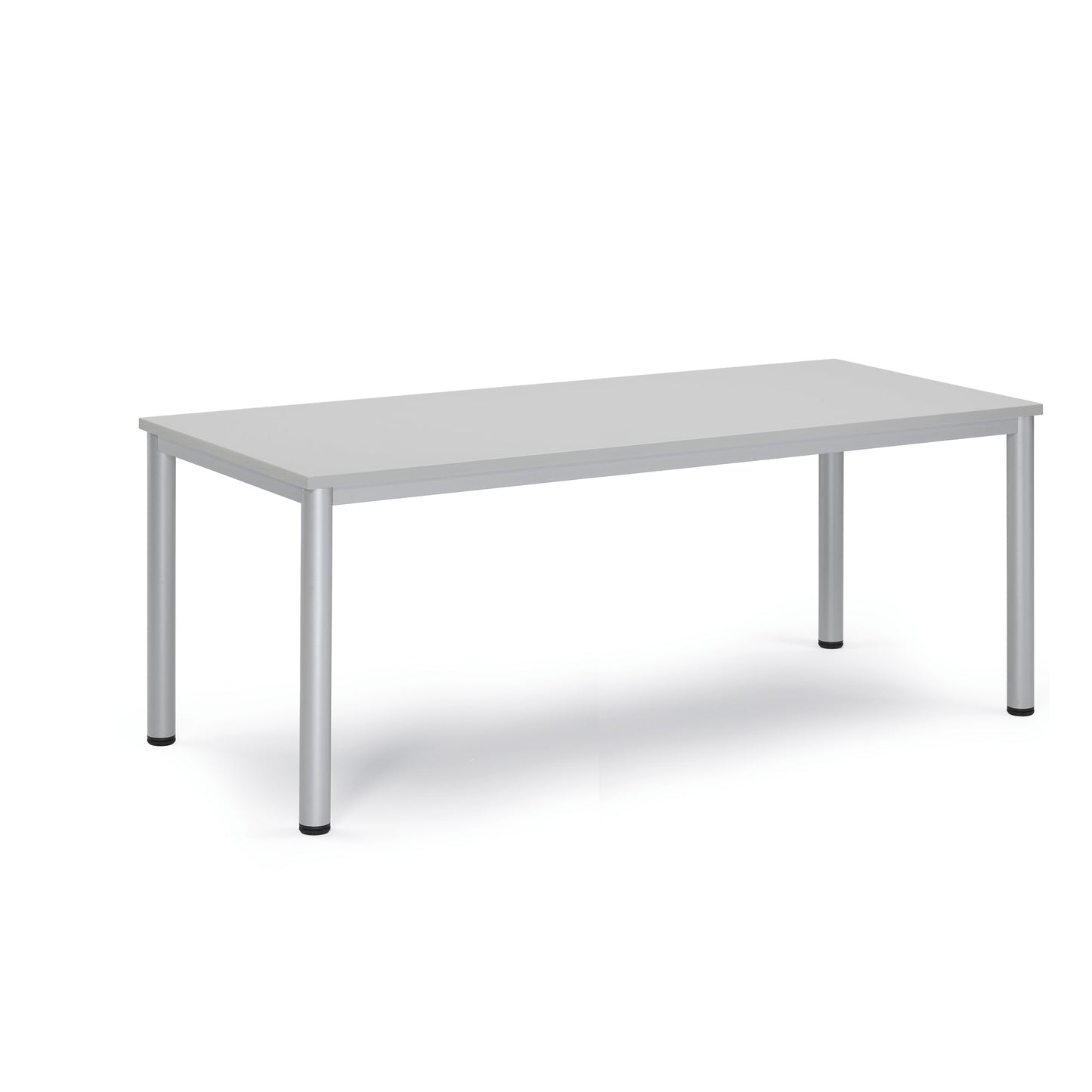 Konferenztisch BASE-MODUL Q 1.800 x 720 x 800 mm (B x H x T) 3-Schicht-Spanplatte, melaminharzbeschichtet Farbe der Tischplatte: lichtgrau