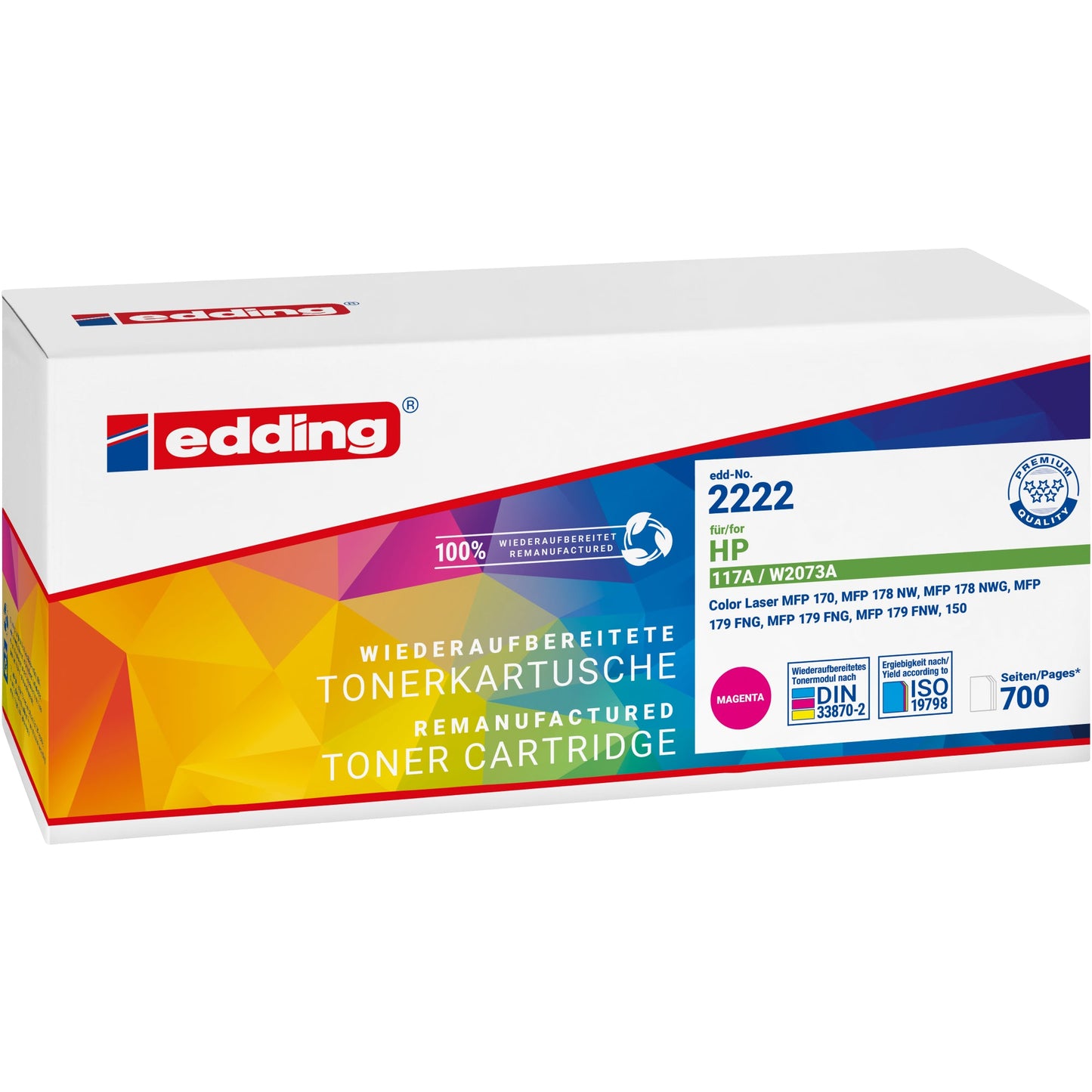edding Toner kein Originalzubehör Kompatibel mit: HP 117A EDD-2222 ca. 700 Seiten magenta