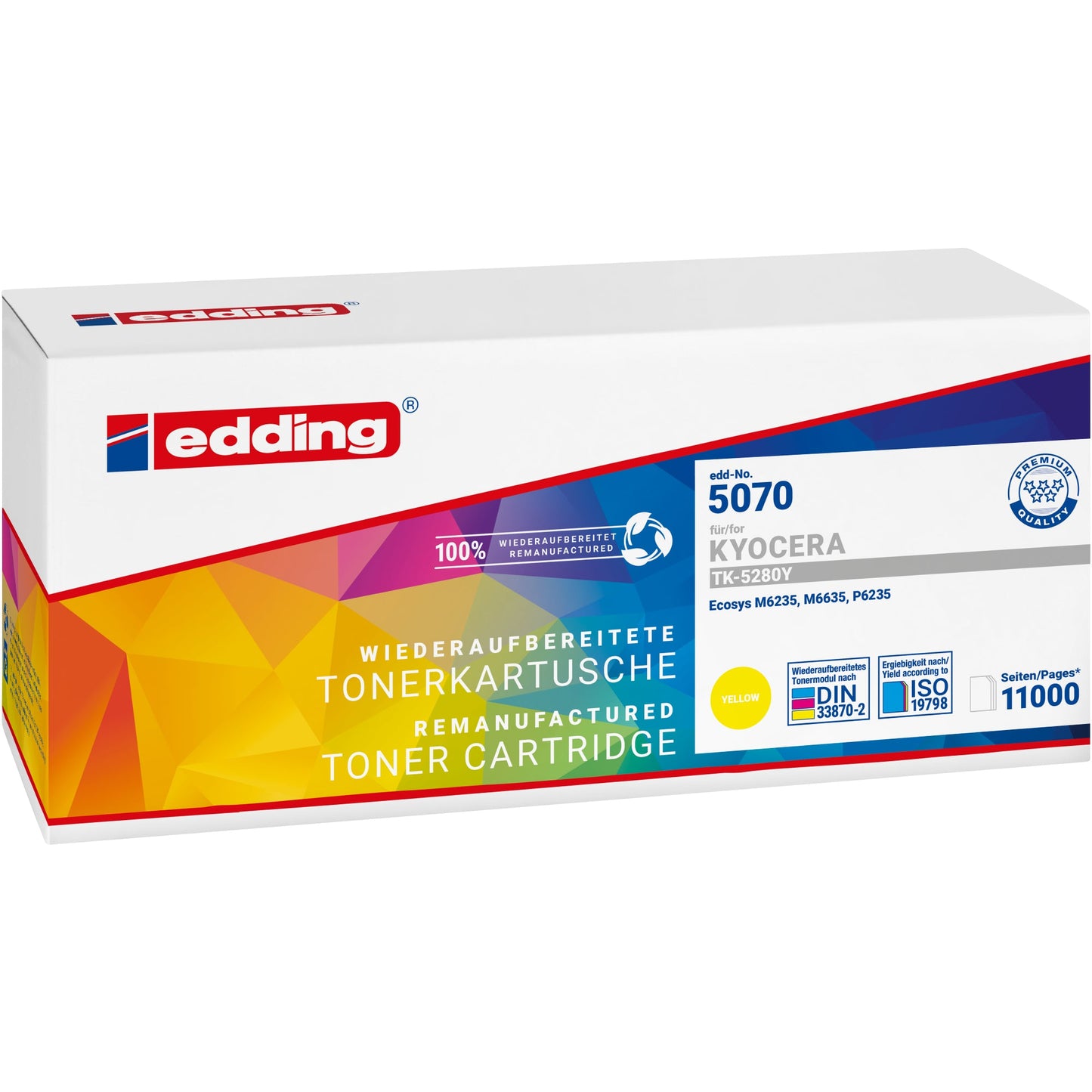 edding Toner kein Originalzubehör Kompatibel mit: KYOCERA TK-5230Y EDD-5066 ca. 2.200 Seiten gelb