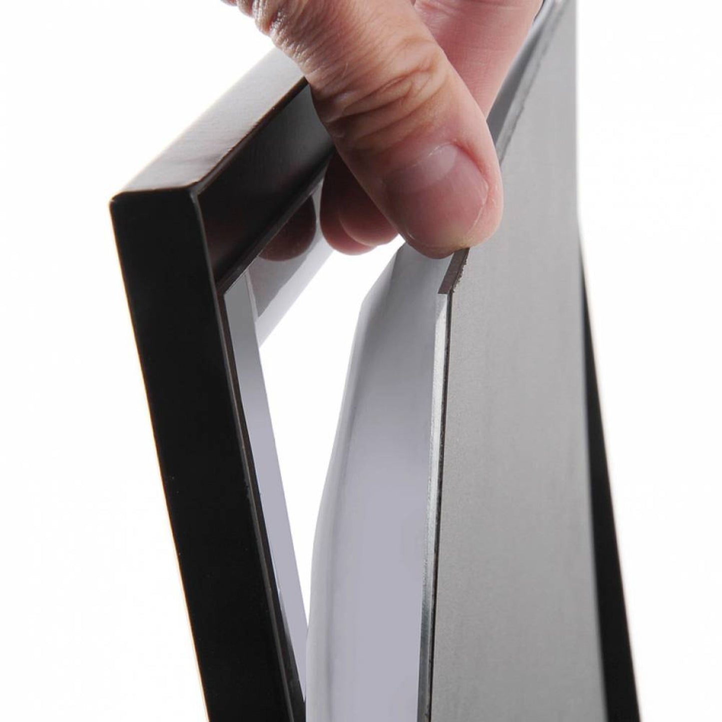 Showdown® Displays Prospektständer Slim 27 x 115,2 x 30,1 cm (B x H x T) Metall schwarz 1 Fach