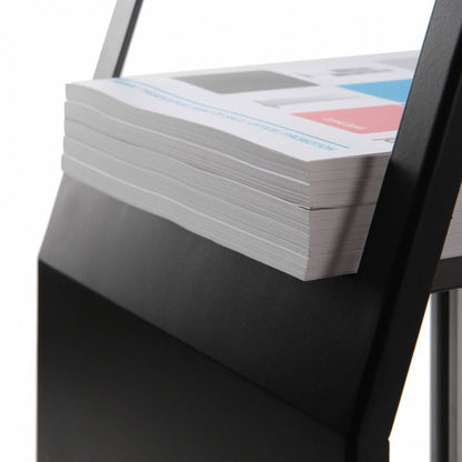 Showdown® Displays Prospektständer Slim 27 x 115,2 x 30,1 cm (B x H x T) Metall schwarz 1 Fach