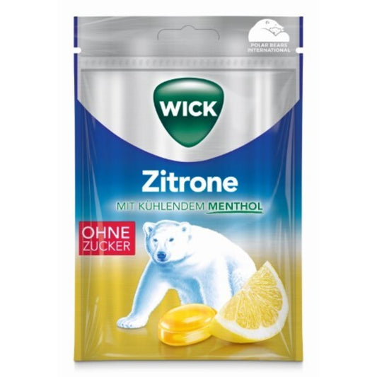 WICK Hustenbonbons Zitrone & Menthol 72 g/Pack.