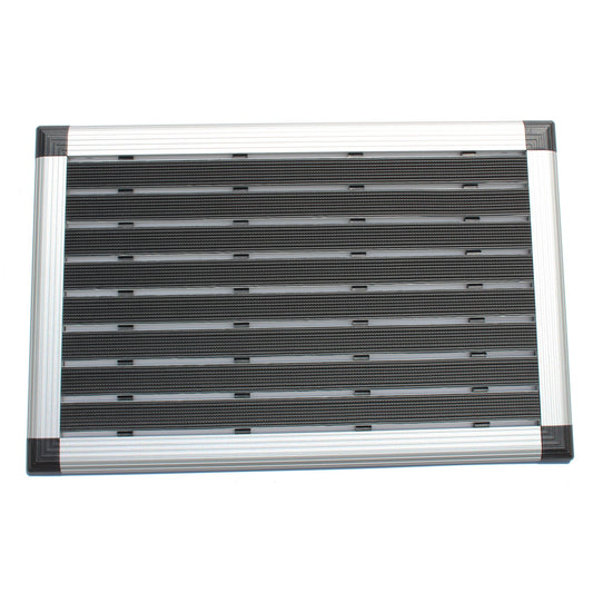 Doortex Schmutzfangmatte Alumat Außenbereich 40 x 60 cm (B x L) Aluminium/PVC schwarz