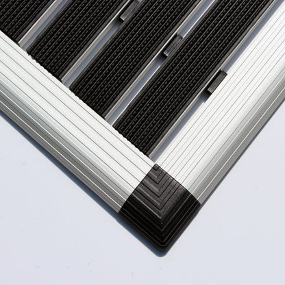 Doortex Schmutzfangmatte Alumat Außenbereich 40 x 60 cm (B x L) Aluminium/PVC schwarz