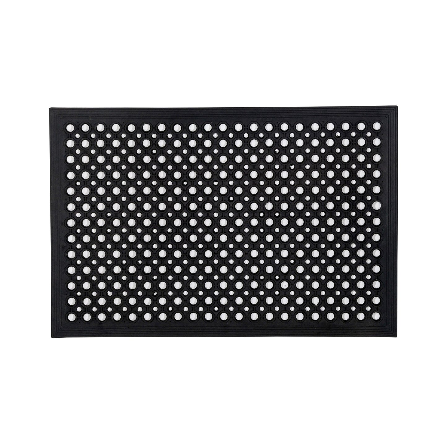 Doortex Anti-Ermüdungsmatte Außenbereich 100 x 150 cm (B x L) Gummi gelocht schwarz