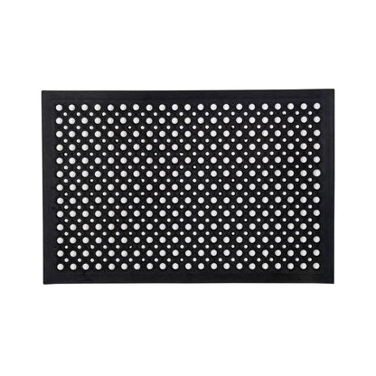 Doortex Anti-Ermüdungsmatte Außenbereich 100 x 150 cm (B x L) Gummi gelocht schwarz