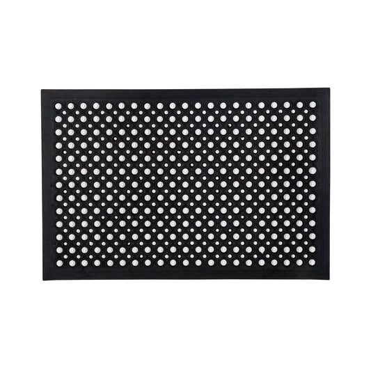 Doortex Anti-Ermüdungsmatte Außenbereich 100 x 150 cm (B x L) Gummi gelocht schwarz