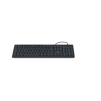 Hama Tastatur CK-200 Windows® 10 USB-A, USB-C inkl. USB-Kabel (USB-A/USB-C), Adapter (USB-C/USB-A), Kabelmanager schwarz